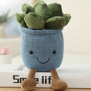 13.7"    Succulent Blue Soft Fluffy Toy Succulen Pillow or Decor